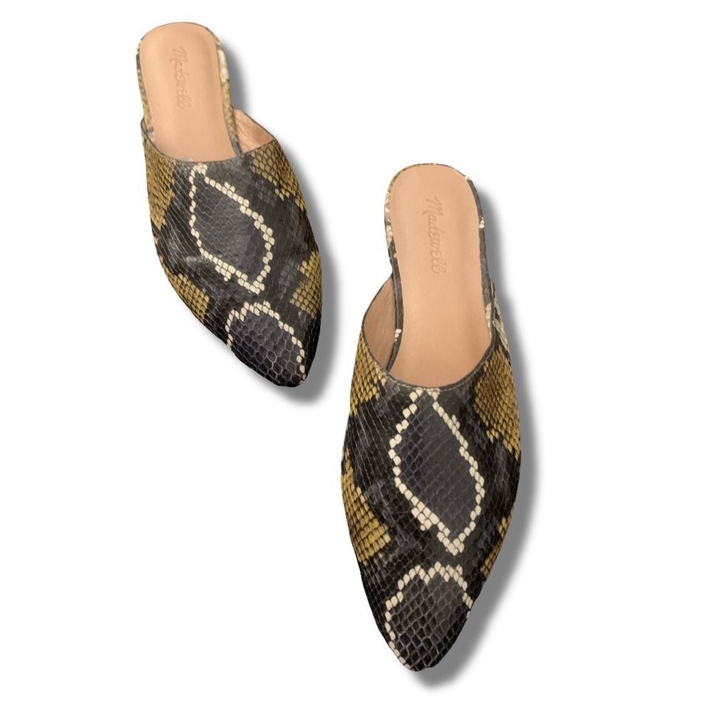 Madewell Mules with Snakeskin Pattern - Picture 3 of 5